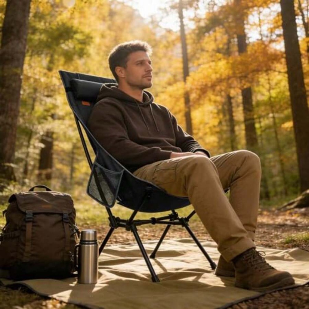 Ultralight Folding Camping Cha - Fishing Backpack ulasan dan harga